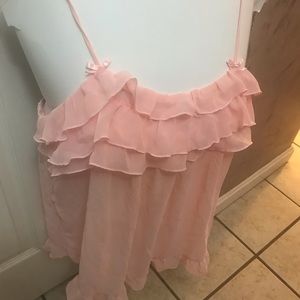 Lingerie Light pink Two piece ruffled